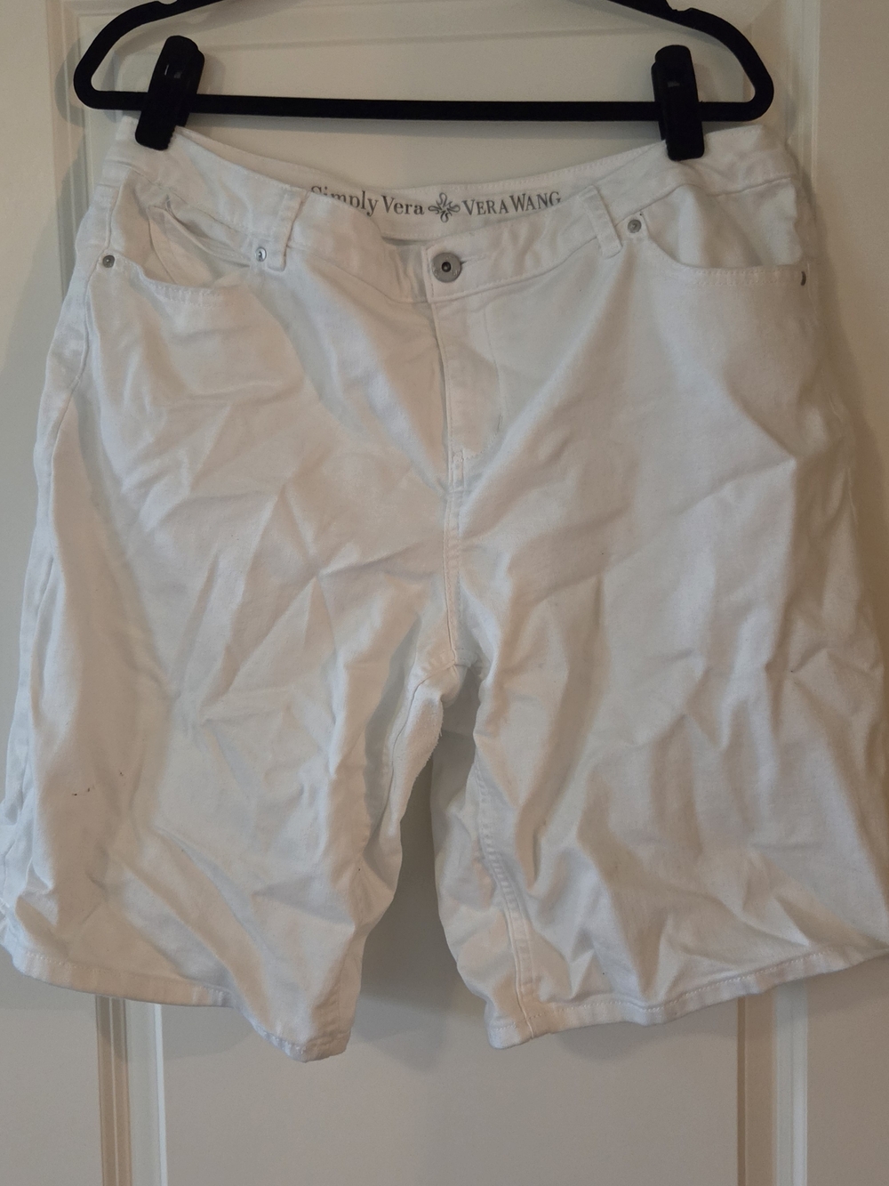 Simply Vera Vera Wang White Women's Jean Shorts